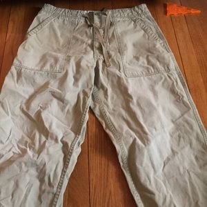 Tan drawstring khaki pants